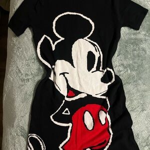 Black Mickey Mouse Mini Dress